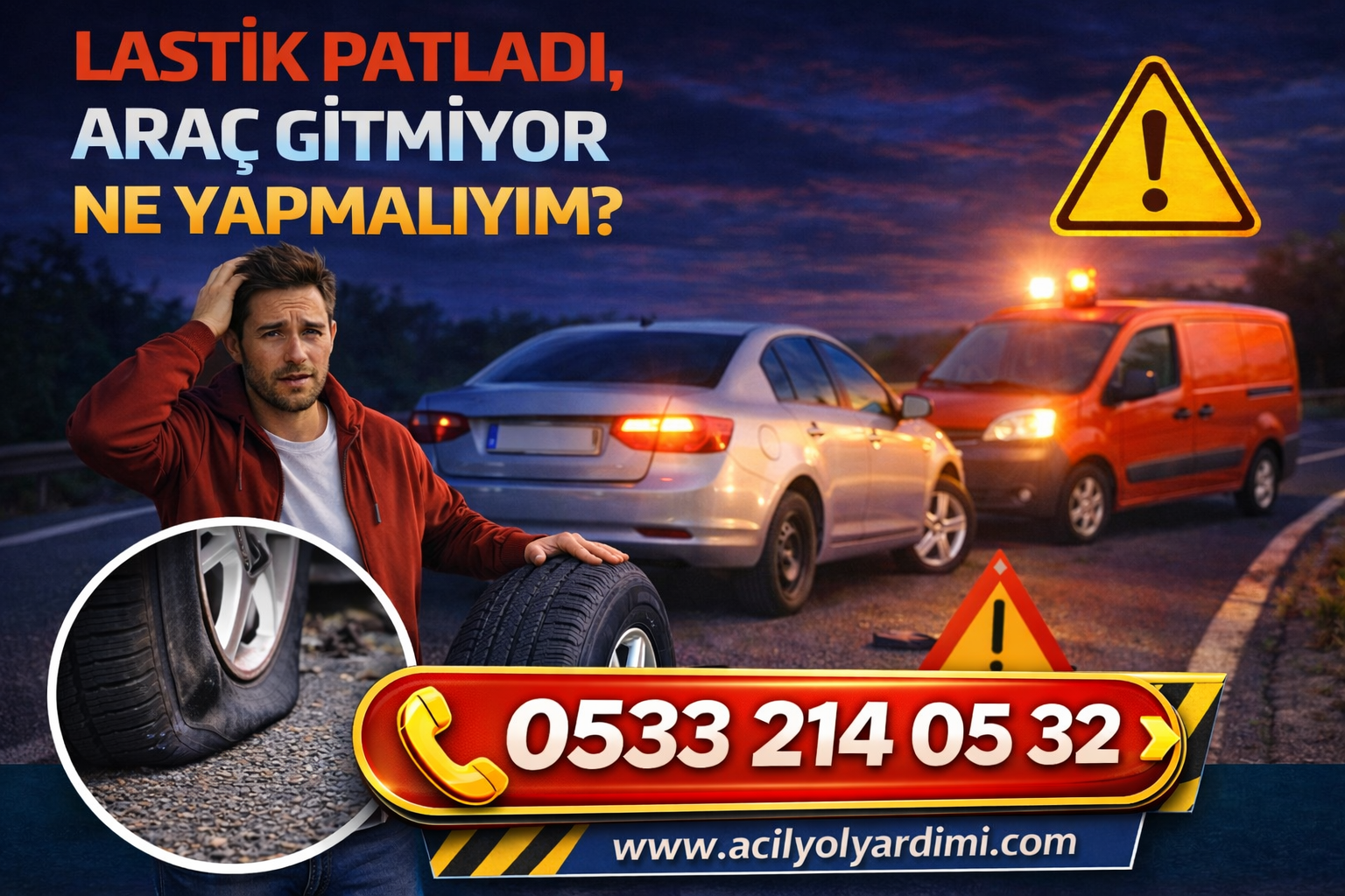 Lastik Patladı, Araç Gitmiyor Ne Yapmalıyım
